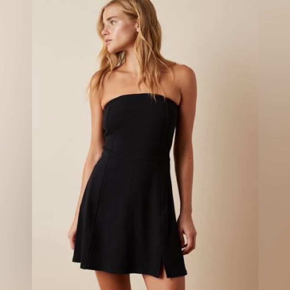 American Eagle Outfitters Black Strapless Mini Dress